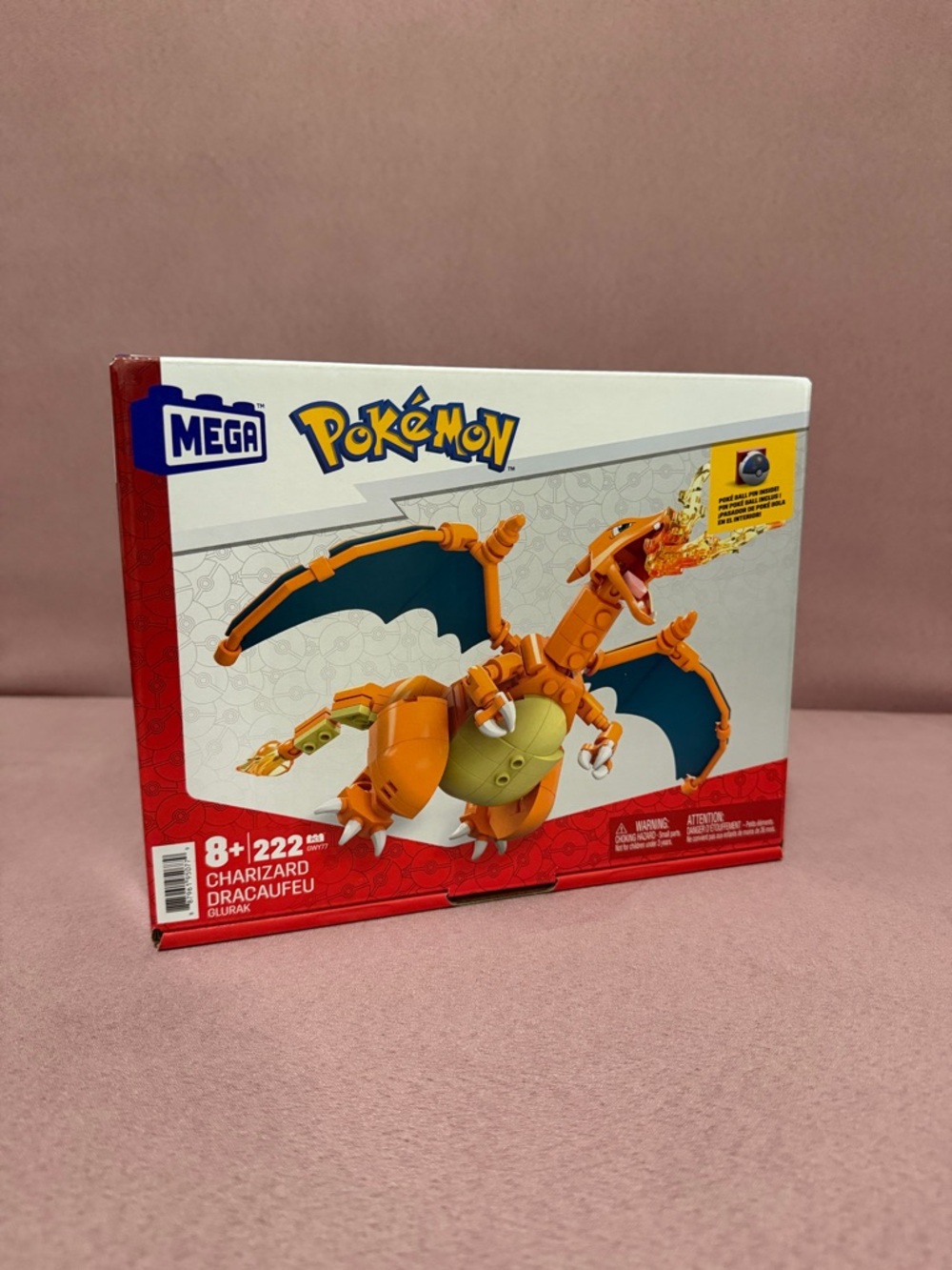 Pokemon Mega Charizard Building Set - Orange, Dark Blue, Yellow